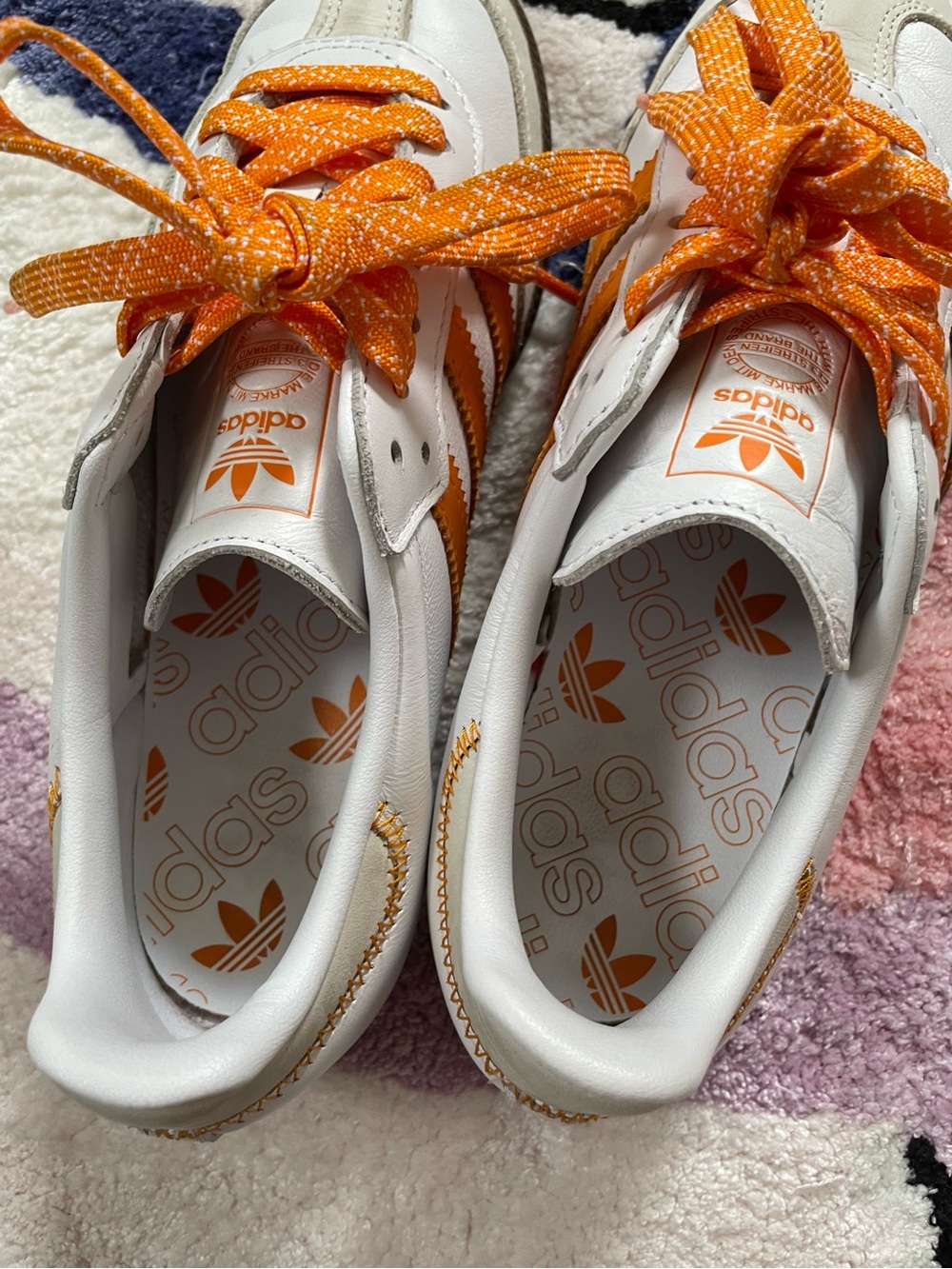 Adidas Samba OG shoes Cloud White / Eqt Orange / Off White IE6521 women's 6 - Picture 11 of 11